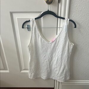 Lilly Pulitzer White V-Neck Tank Top